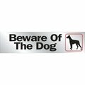 Midwest Fastener Hy-Ko 2x8 Brushed Aluminum Sign, Beware Of The Dog 441